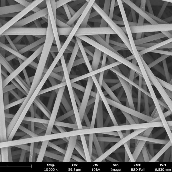 Gelatin fibers using HFIP/Acetic acid solvent blend